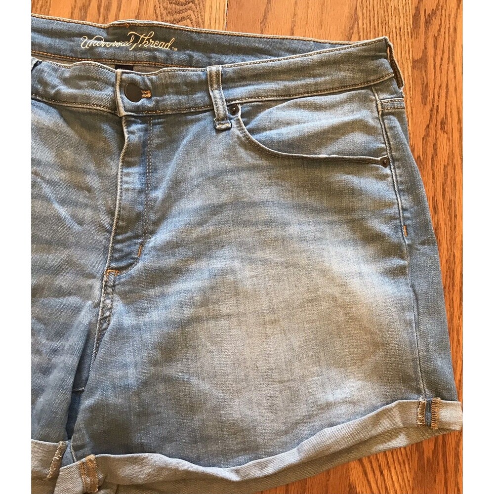 Universal Thread Shorts Womens Plus Size 18 Denim Blue Distressed